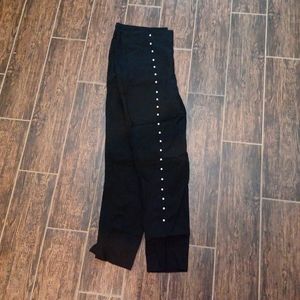 Shein Plus Pearl Beaded Split Hem Pants